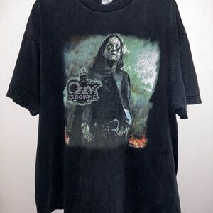 Ozzy Osbourne x rob zombie Black Graphic Tee
